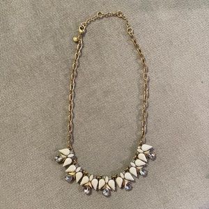 J.Crew White Crystal Stone Necklace